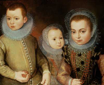 Portret van drie Tudor-kinderen door F.F.